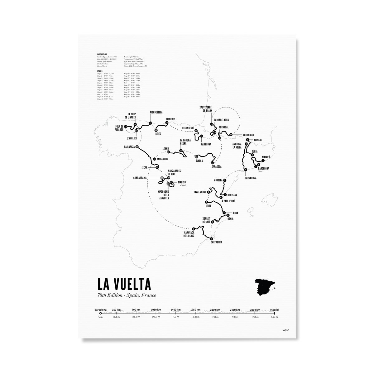 Poster of La Vuelta - 2023 | WIJCK.